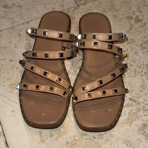 A New Day Studded Tan Sandals